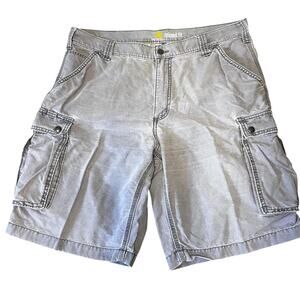 Carhartt Cargo Shorts Mens 38 Gray Relaxed Fit Cotton Utility Workwear‎ Pocket
